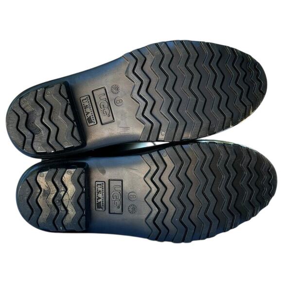 Ugg Shelby Matte Rubber Boots US Size 8 Sheepskin Insole! Rain Boot Wellies - Picture 8 of 9